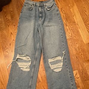 Never Worn wide leg ripped jeans from ASOS:)))